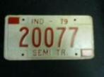 Kentekenplaat licenseplate Indiana Truck 1979 USA, Auto's, Gebruikt, Ophalen of Verzenden