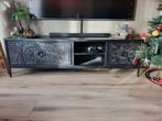 Zwarte TV kast - 190x55x42 cm, Ophalen, Gebruikt, 150 tot 200 cm, Minder dan 100 cm