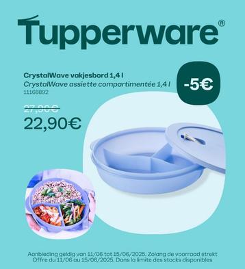 Tupperware crystal wave verdeelbord beschikbaar voor biedingen