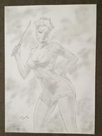 Marc Hollanda original schets drawing sexy Zombie Nurse, Verzenden