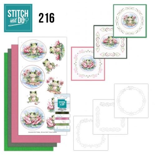 Stitch and Do 216 Yvonne Creations Happy Frog STDO216, Hobby en Vrije tijd, Kaarten | Zelf maken, Nieuw, Overige typen, Dieren