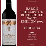 Baron Phillipe de Rothschild Saint Emilion 1991 | EUR 49,95, Verzamelen, Nieuw, Rode wijn, Frankrijk, Vol