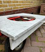 Marmer Carrara Bianco Wit Gepolijst Wastafel Blad 90 cm, Ophalen, Minder dan 50 cm, Overige typen, Minder dan 100 cm