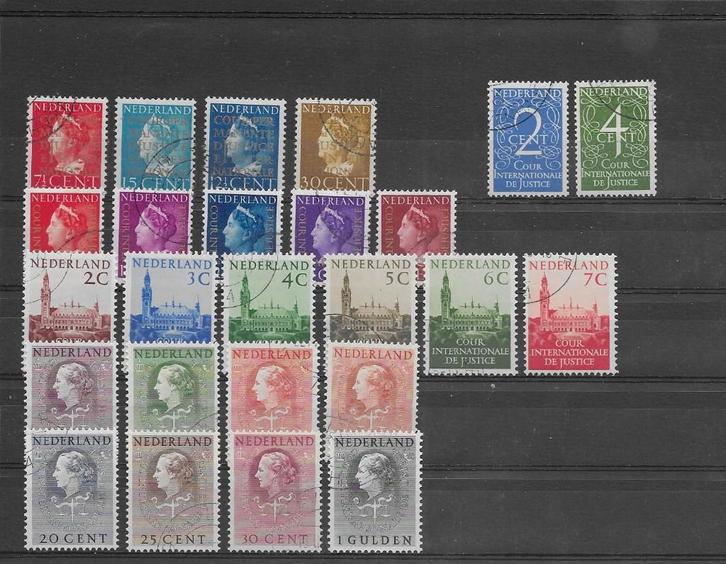 Nederland 1940-51, NVPH D16 t/m D40, Gestempeld., Postzegels en Munten, Postzegels | Nederland, Gestempeld, Na 1940, Verzenden