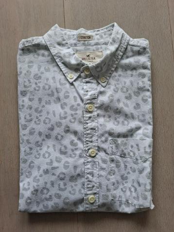 Hollister witte met grijze panterprint overhemd maat XS beschikbaar voor biedingen
