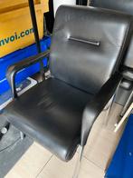 Lederen stoelen met chroom, Huis en Inrichting, Stoelen, Ophalen, Zo goed als nieuw, Zwart