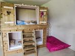 Boomhutbed stapelbed steigerhout, Kinderen en Baby's, Kinderkamer | Stapelbedden en Hoogslapers, Ophalen, Gebruikt, Stapelbed