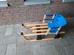Houten slee, Ophalen, Rugleuning, Zo goed als nieuw, Hout