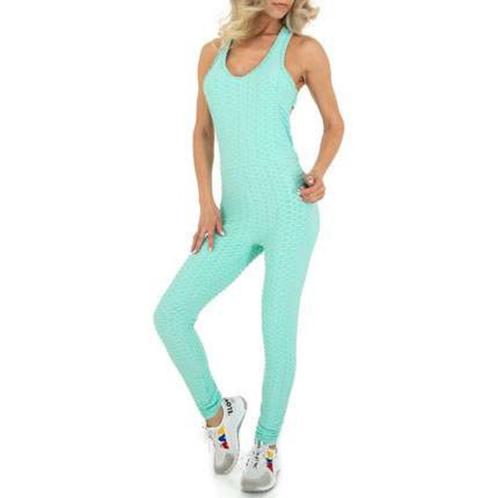 Sport jumpsuit mintgroen S/M, Kleding | Dames, Jumpsuits, Nieuw, Maat 38/40 (M), Groen, Ophalen of Verzenden