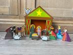 CEBA Houten Kerststal met 12 Figuren, Ophalen of Verzenden, Zo goed als nieuw