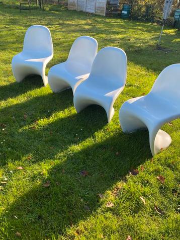 4 Replica Verner Panton chairs tuin stoelen beschikbaar voor biedingen
