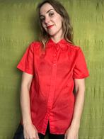 Leuke vintage blouse, maat 38/M - rood - 90's, Maat 38/40 (M), Ophalen of Verzenden, Vintage, Gedragen