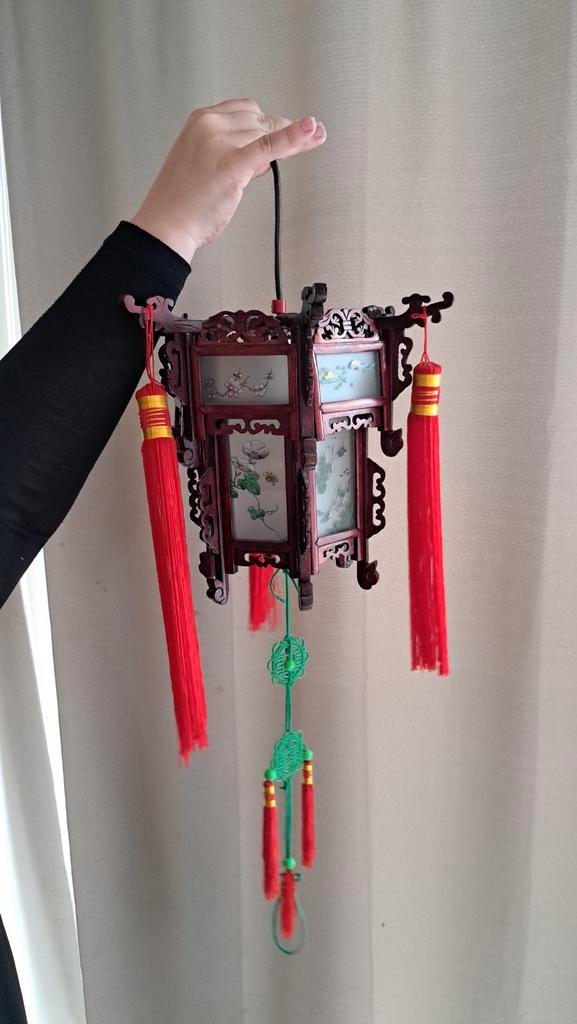 Chinese Hanglamp met Decoratieve Kwasten, Antiek en Kunst, Antiek | Lampen, Ophalen