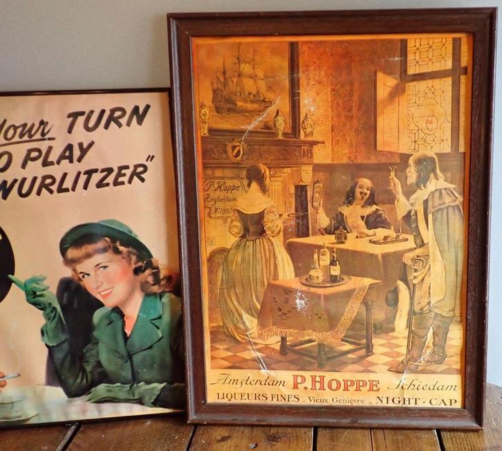 posters wurlizer en hoppe, Verzamelen, Merken en Reclamevoorwerpen, Gebruikt, Reclamebord, Ophalen
