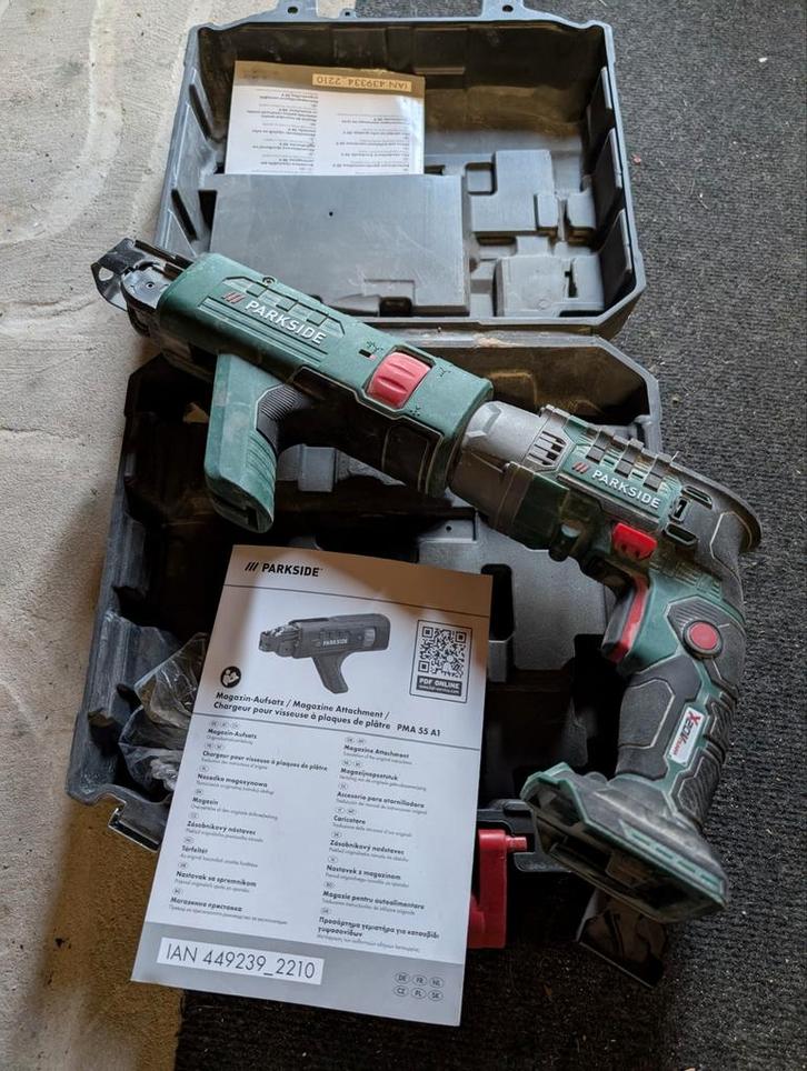 Parkside Accu Gipsplaatschroefmachine 20V (Zonder Accu), Doe-het-zelf en Verbouw, Gereedschap | Boormachines, Zo goed als nieuw