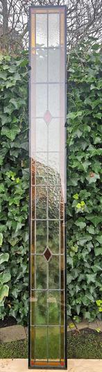 Glas-in-lood paneel in isolatieglas –Lang paneel in topstaat, Doe-het-zelf en Verbouw, Glas en Ramen, Ophalen, Gevelraam of Ruit