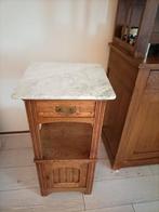 Vintage kastje met marmeren blad, Ophalen, Gebruikt, Minder dan 45 cm, 70 cm of meer