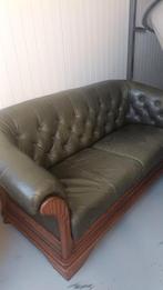 Groene look alike Chesterfield, Huis en Inrichting, Banken | Bankstellen, Ophalen, Gebruikt