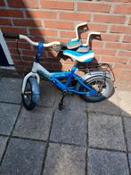 Kinderfiets 12,5 inch. Kleur blauw- wit inclusief 2 zijwiele, Ophalen, Gebruikt, Minder dan 16 inch, Zijwieltjes