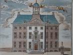 Gekleurde gravure Stadhuis van Leeuwarden Harrewijn 1720, Verzenden