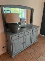 Blauwe Kast met Spiegel, Ophalen, Gebruikt, 100 tot 150 cm, 150 tot 200 cm