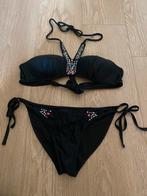 Zwarte bikini met steentjes, Gedragen, Ophalen of Verzenden