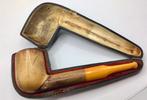 Vintage pijp echt Amber Barnsteen mondstuk Vinche Vils, Verzenden, Zo goed als nieuw, (Water)pijp