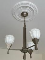 Art Deco Plafondlamp, Ophalen, Gebruikt, Glas, 50 tot 75 cm