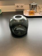 Vaas zwart glas, Huis en Inrichting, Woonaccessoires | Vazen, Zwart, Ophalen of Verzenden, Minder dan 50 cm, Glas