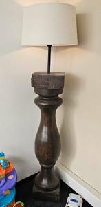 Vloerlamp hout Baluster, Huis en Inrichting, Minder dan 50 cm, Zo goed als nieuw, Hout, Ophalen