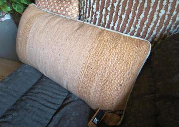 HK Living Sierkussens (2 stuks) hand woven wool natural beschikbaar voor biedingen