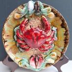 Caldas da Rainha Aardewerk Schaal met Krab, 10 cm of meer, Overige materialen, Gebruikt, Ophalen of Verzenden