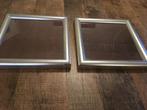 Twee foto lijsten vierkant zilver kleurig, Audio, Tv en Foto, Fotografie | Fotolijsten, Ophalen of Verzenden