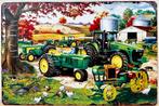 John Deere Boerderij tractoren reclamebord van metaal deco, Reclamebord, Info@deconoord.nl, Deco Noord, Nieuw