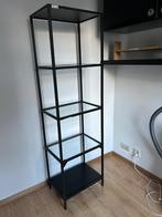 Vittsjö shelving unit black glass shelfs, Ophalen, Zo goed als nieuw