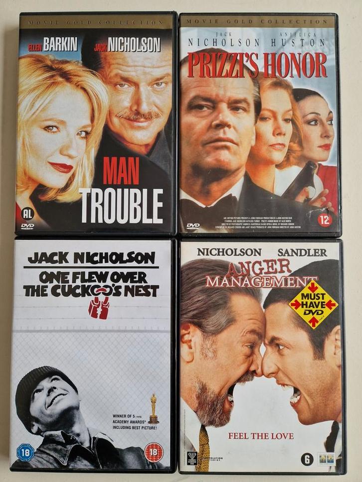 Jack Nicholson DVD Pakket (4 voor €4,-), Cd's en Dvd's, Dvd's | Komedie, Zo goed als nieuw, Verzenden