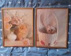 2 schattige poezen lijstjes, Ophalen, Overige materialen, Minder dan 50 cm, Zo goed als nieuw