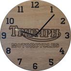 Themaklok met een Tryumph motor logo, Ophalen of Verzenden, Nieuw, Wandklok
