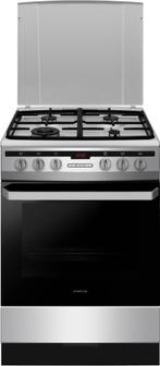 Fornuis, Gas Kookplaat & Oven - Inventum VFG6034WGRVS, Witgoed en Apparatuur, Ophalen, Gebruikt, 4 kookzones, Gas