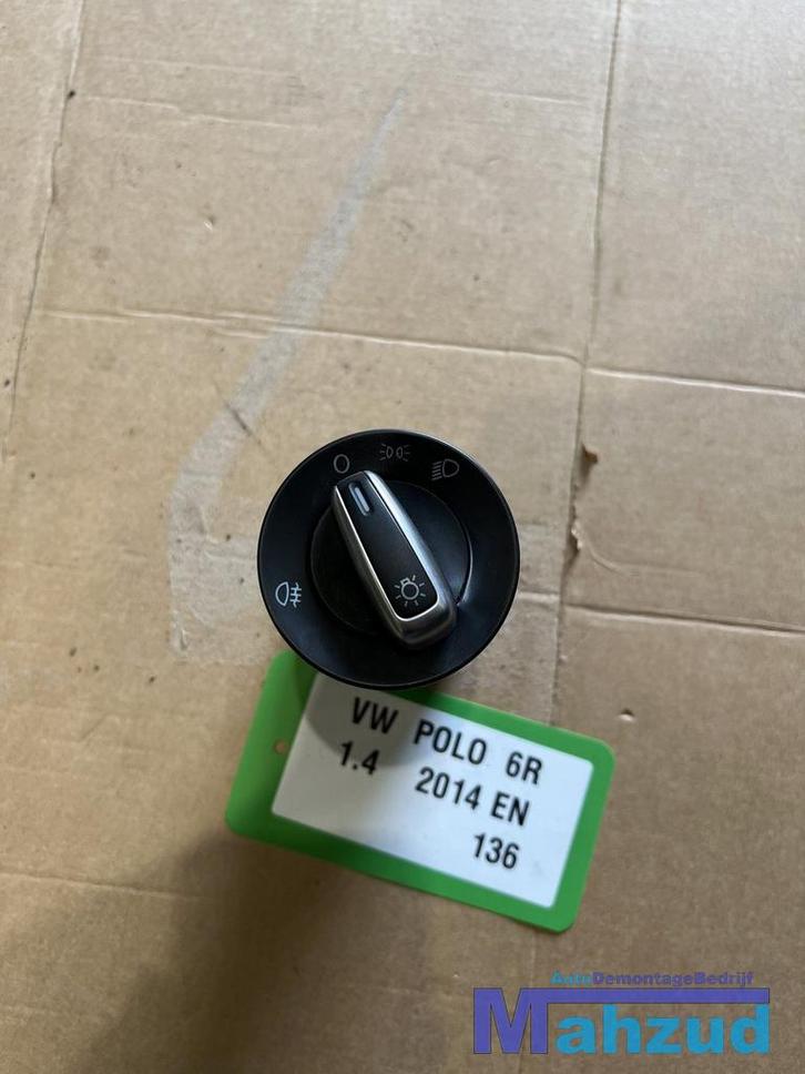 VW POLO 6R verlichting licht schakelaar 2009-2017, Auto-onderdelen, Dashboard en Schakelaars, Volkswagen, Gebruikt, Ophalen of Verzenden