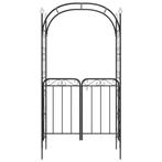 Tuinboog met poort 108x45x235 cm, Nieuw, Bdb, Bdr, Ddb