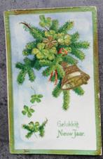 Oude Kerstkaart met takken met kerstklok uit 1934, Verzamelen, Ansichtkaarten | Themakaarten, Ophalen, 1920 tot 1940, Gelopen