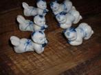6 oude Stokjesleggers ~ oud CHINEES blauw / wit PORSELEIN, Ophalen of Verzenden