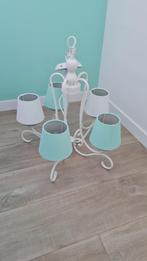 Witte kroonluchter met pastel tinten, Ophalen of Verzenden, Gebruikt, Metaal, Modern