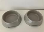 2 Voerbakjes Kat (of kleine hond) | beige | anti-slip | 11cm, Ophalen of Verzenden, Zo goed als nieuw