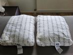 2 Kussens synthetisch dons 1000gr. 50x60x10, Gebruikt, Wit, Tweepersoons, Ophalen of Verzenden