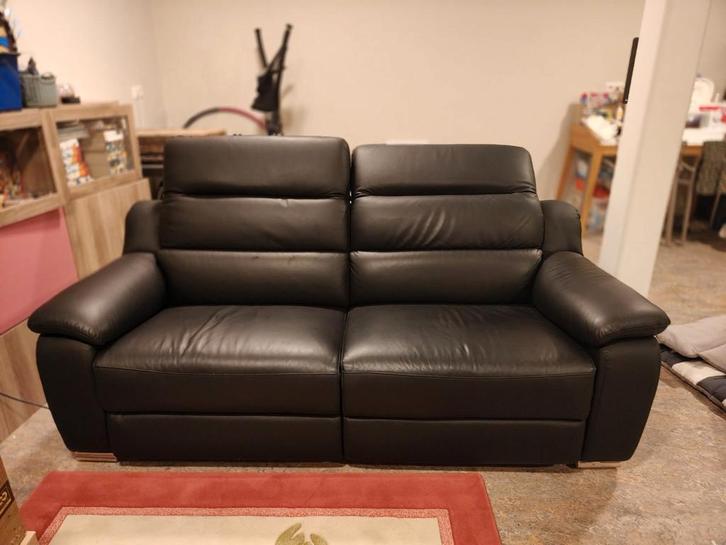 Echt Lederen Elektrische Relax Bank - Zo Goed Als Nieuw!, Huis en Inrichting, Banken | Bankstellen, Zo goed als nieuw, Tweepersoons