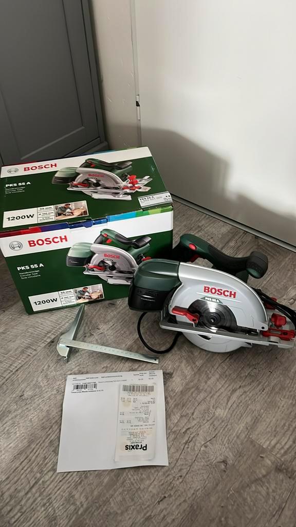 Bosch cirkelzaag als NIEUW, Doe-het-zelf en Verbouw, Gereedschap | Zaagmachines, Zo goed als nieuw, Cirkelzaag, 1200 watt of meer