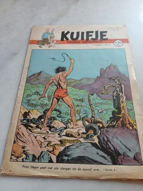 Weekblad Kuifje 1947 nr 42,cover Cuvelier,in redelijke staat, Boeken, Stripboeken, Gelezen, Eén stripboek, Ophalen of Verzenden