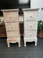 Houtsnijwerk boho Ladekast uit Bali Indonesie handwerk wit, 100 tot 150 cm, Nieuw, Oosters Bali indonesie Ibiza Boho, Ophalen of Verzenden